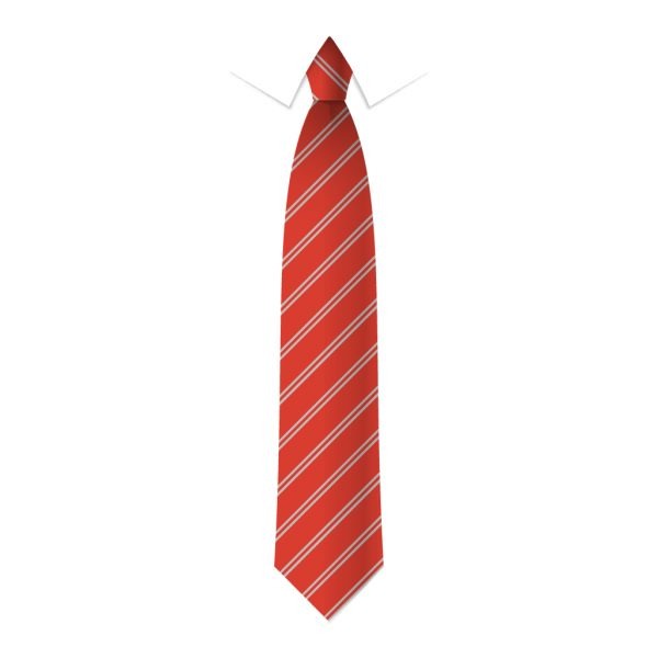 24 x Red & Grey Double Stripe Ties - Schools, Commercial, Fancy Dress, Hen & Stag Do