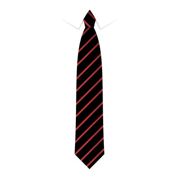 24 x Black & Red Thin Stripe Ties - Schools, Commercial, Fancy Dress, Hen & Stag Do