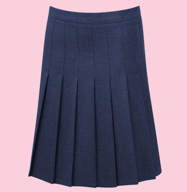 Polyester Stitched Down Knife Pleat Skirt