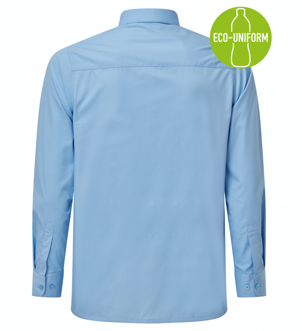 Boys Blue Long Sleeve School Shirts (2pk) - Image 3