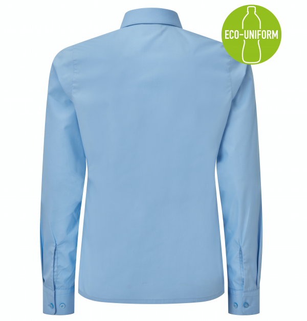 Girls Blue Long Sleeve School Shirts (2 pk) - Image 2