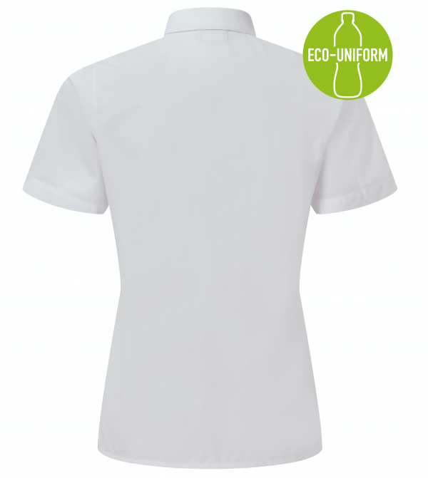 Girls White Short Sleeve School Shirts (2pk) - Image 3