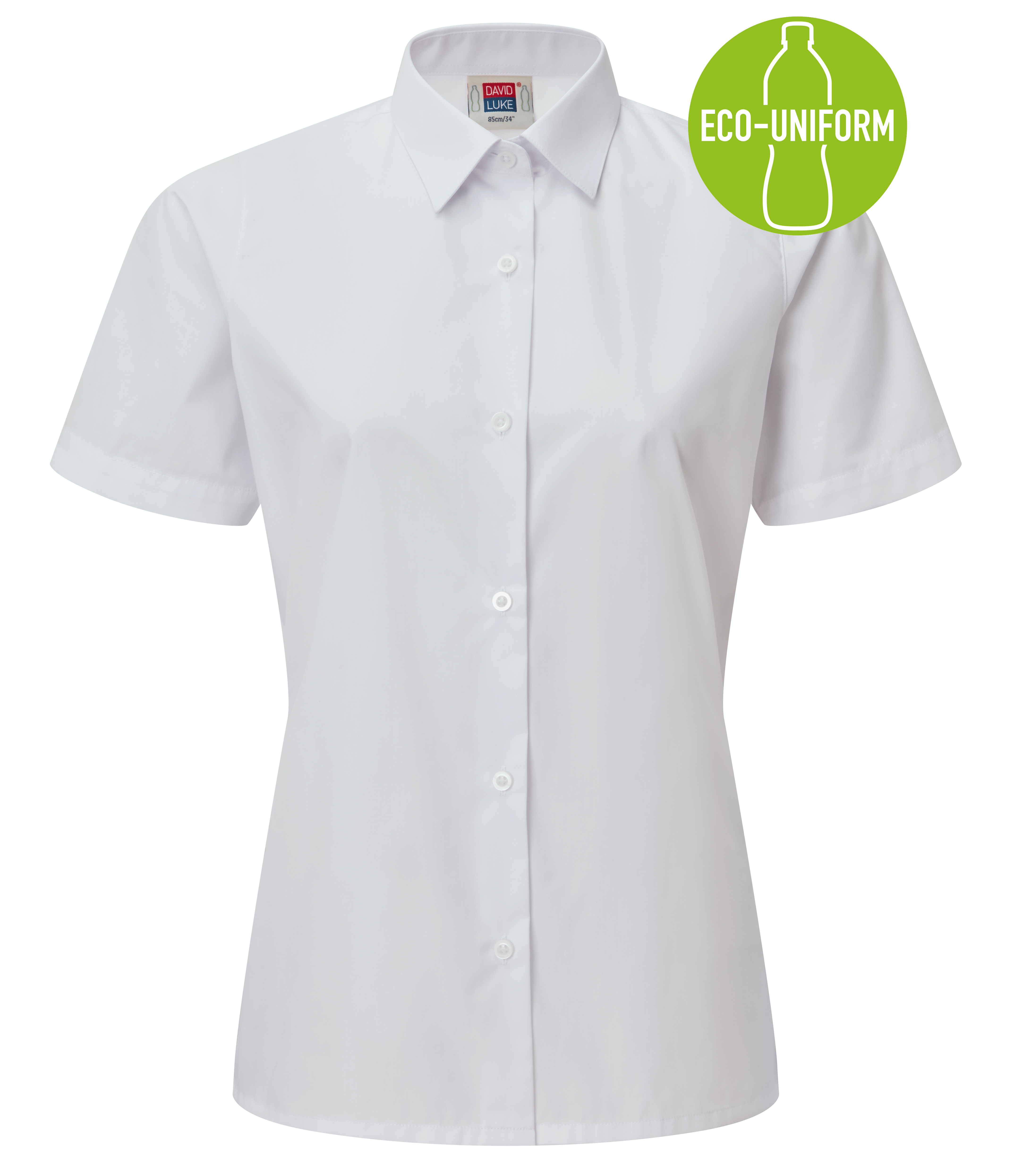 Girls White Short Sleeve School Shirts ...