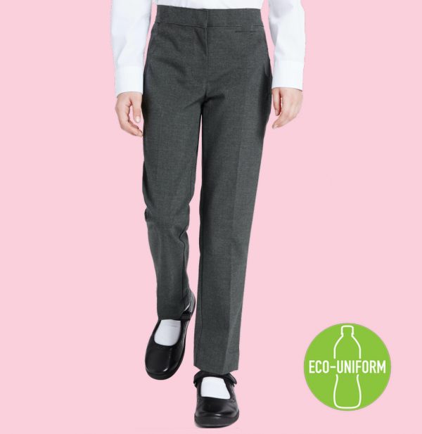 Girls Junior Slim Fit Trousers with Elastic Back