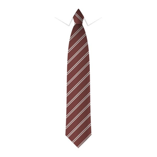 24 x Maroon & Sky Double Stripe Ties - Schools, Commercial, Fancy Dress, Hen & Stag Do