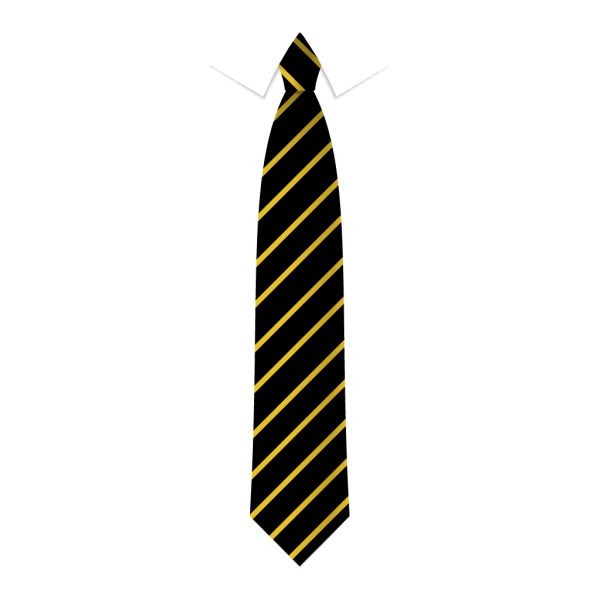 24 x Black & Gold Thin Stripe Ties - Schools, Commercial, Fancy Dress, Hen & Stag Do