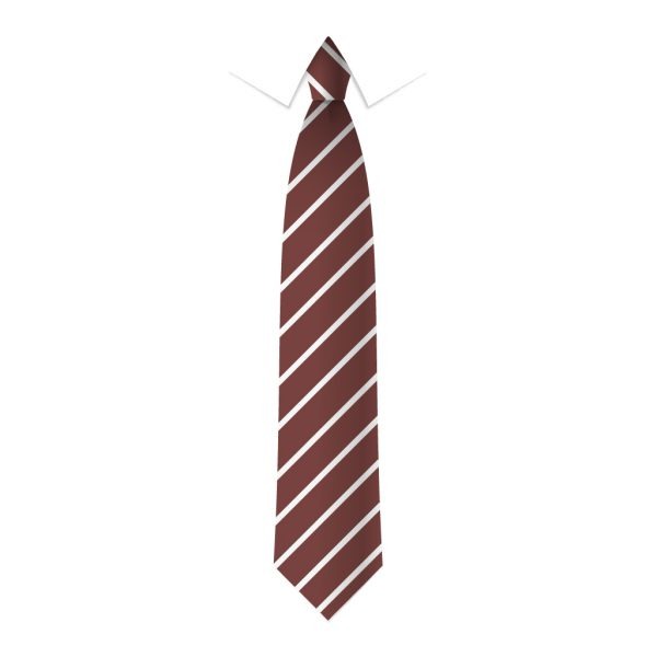 24 x Maroon & White Thin Stripe Ties - Schools, Commercial, Fancy Dress, Hen & Stag Do