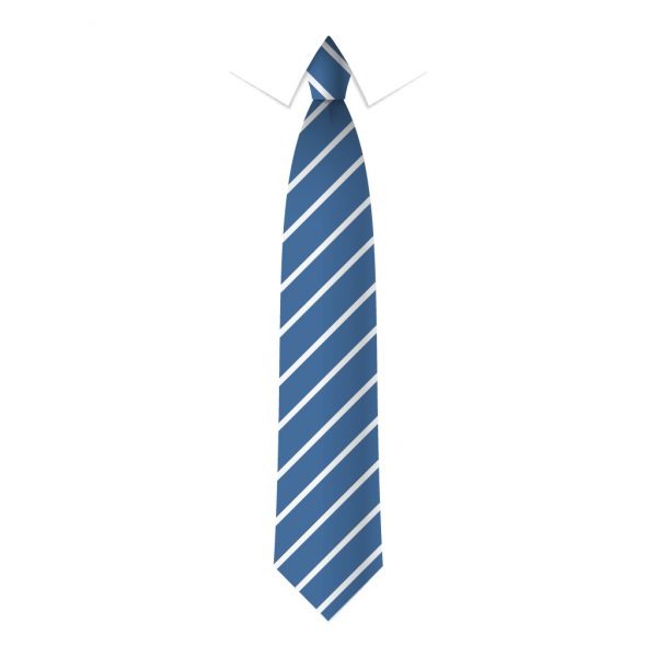 24 x Royal Blue & White Thin Stripe Ties - Schools, Commercial, Fancy Dress, Hen & Stag Do