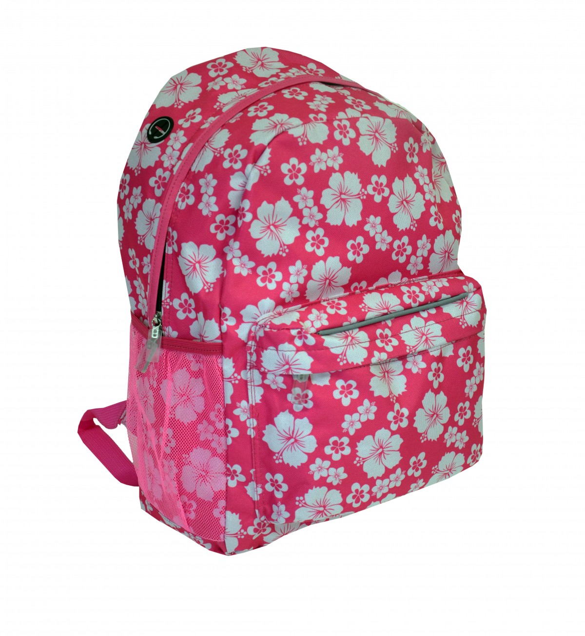 pink floral backpack