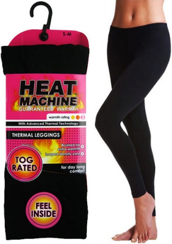 HeatGuard 140Denier Ladies Soft Brushing Inside Xtra Warm Thermal Leggings S /M/L