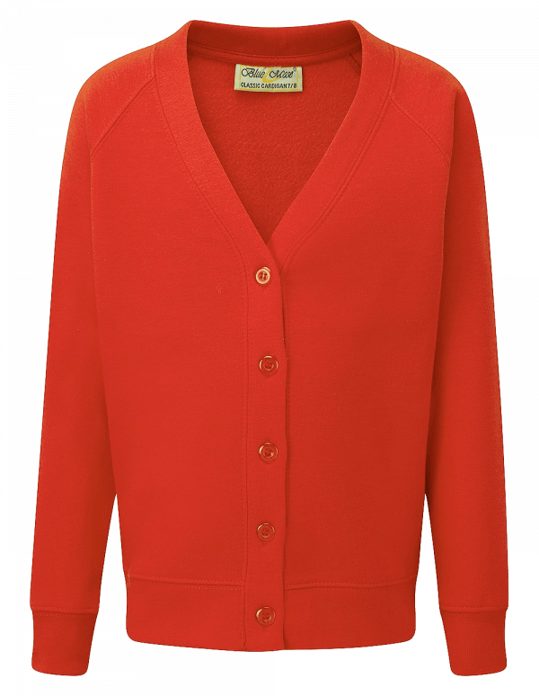 Red Sweat Cardigan (without logo)