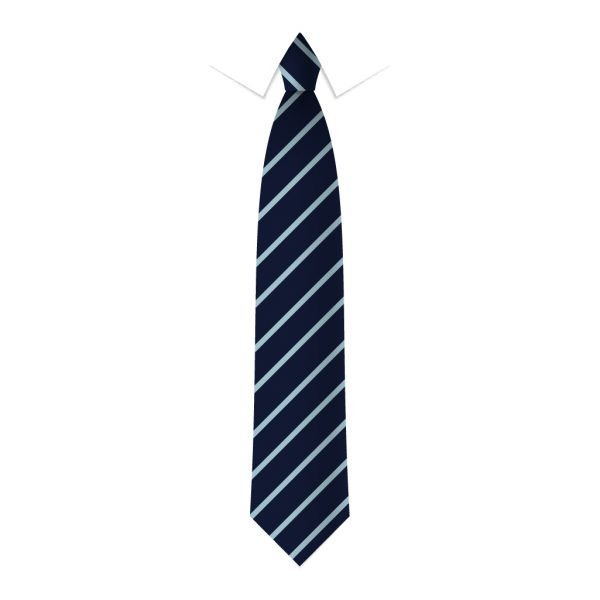 24 x Navy & Light Blue Thin Stripe Ties - Schools, Commercial, Fancy Dress, Hen & Stag Do