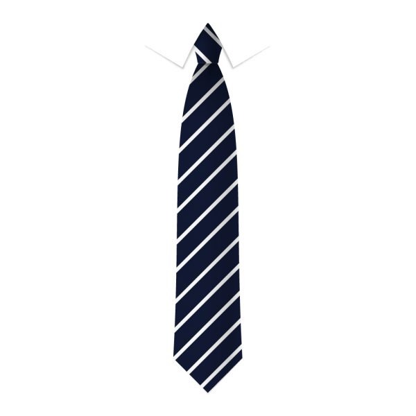 24 x Navy & White Thin Stripe Ties - Schools, Commercial, Fancy Dress, Hen & Stag Do