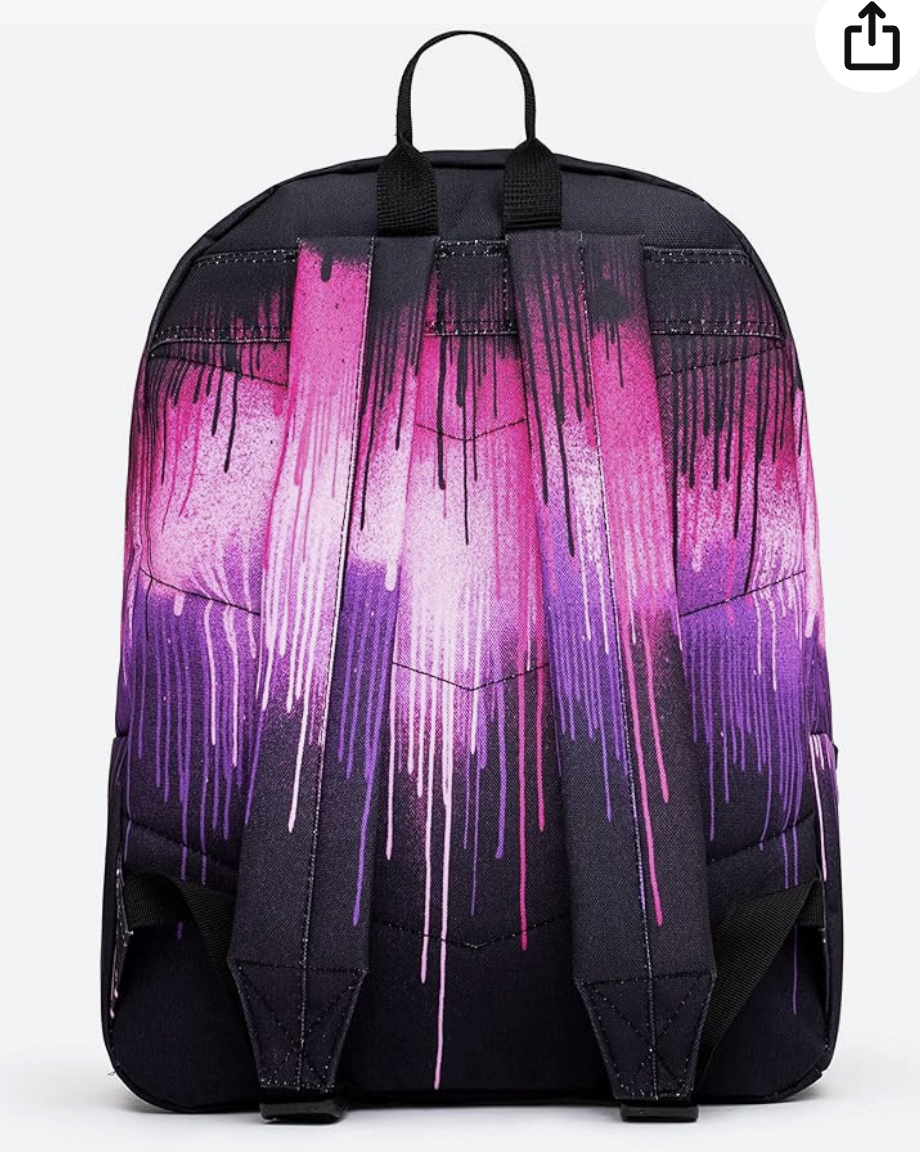 HYPE PURPLE & PINK DRIP BACKPACK - Image 4