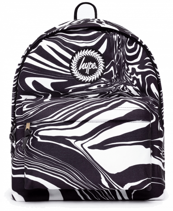 HYPE BLACK MONO SWIRL BACKPACK