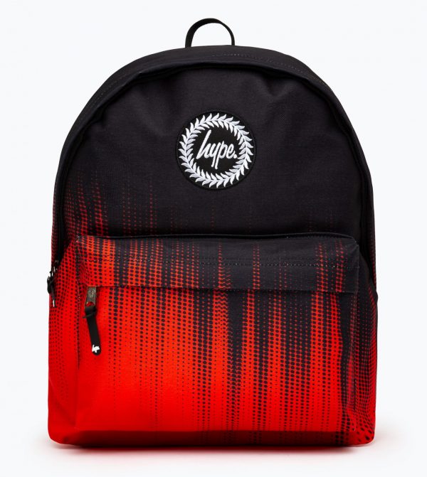 HYPE RED & BLACK HALF TONE FADE BACKPACK