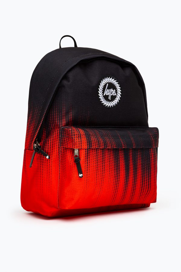 HYPE RED & BLACK HALF TONE FADE BACKPACK - Image 2