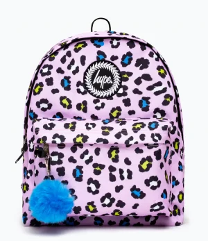 HYPE LILAC LEOPARD BACKPACK