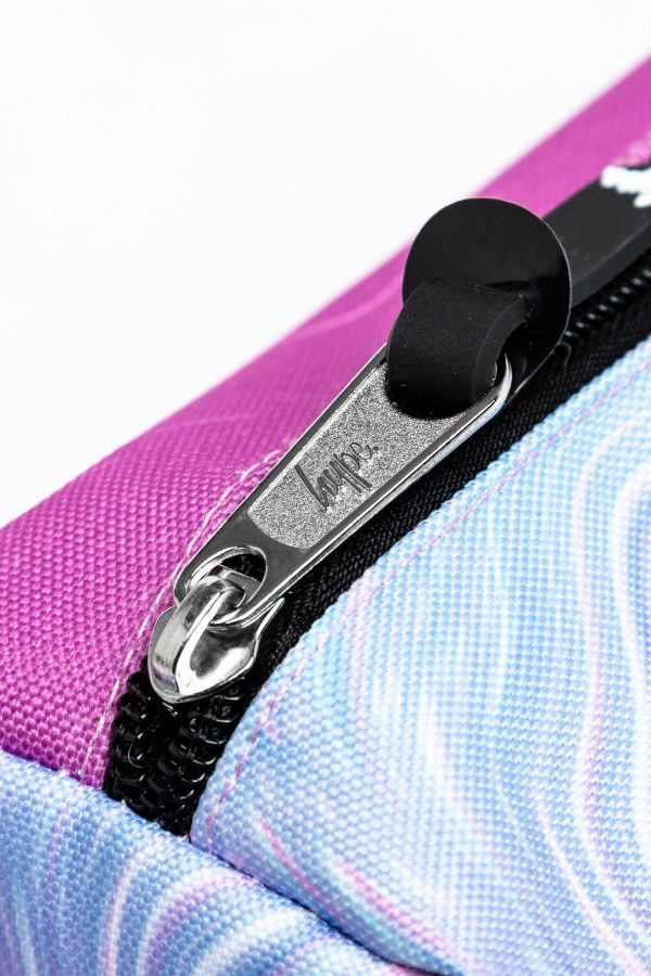 HYPE TEAL PURPLE MARBLE CREST PENCIL CASE - Image 4