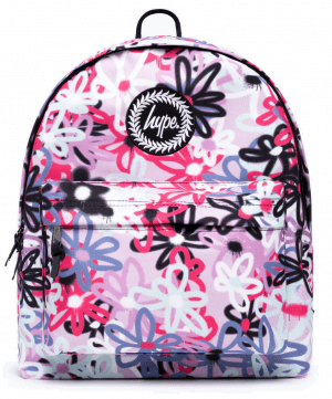 HYPE PURPLE GRAFFITI FLOWERS BACKPACK