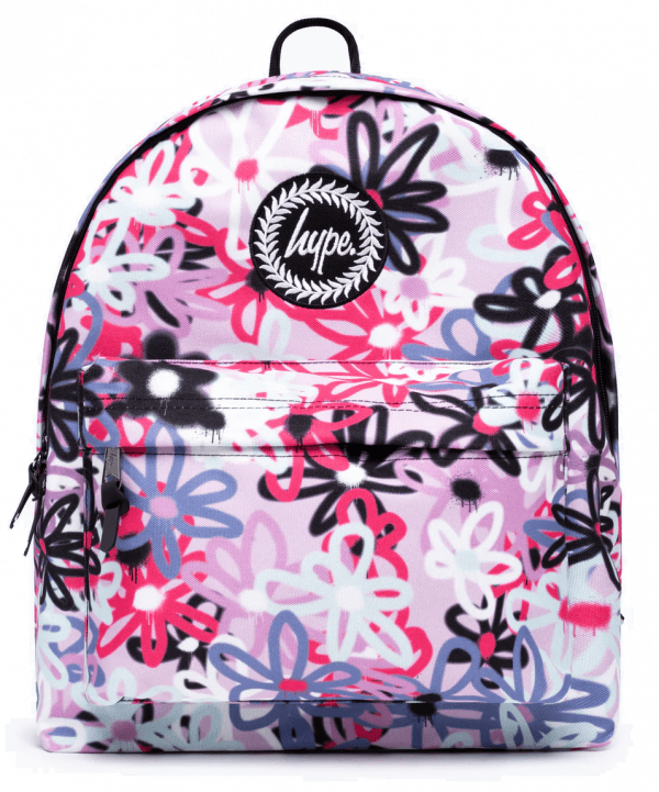 HYPE PURPLE GRAFFITI FLOWERS BACKPACK