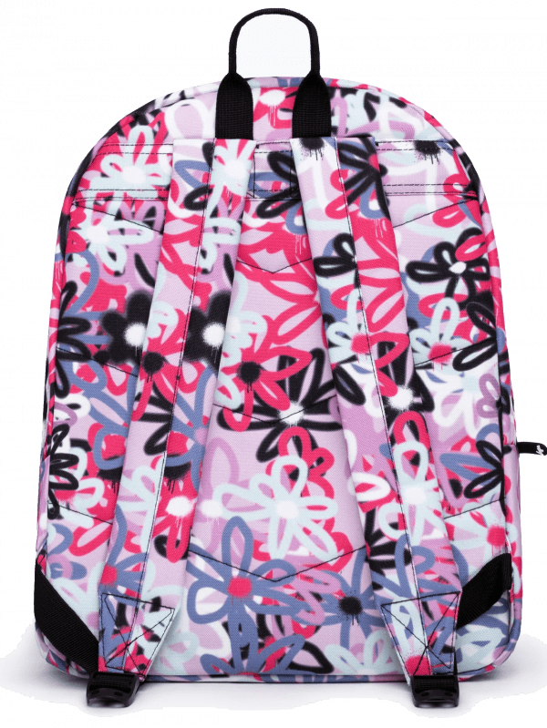 HYPE PURPLE GRAFFITI FLOWERS BACKPACK - Image 3
